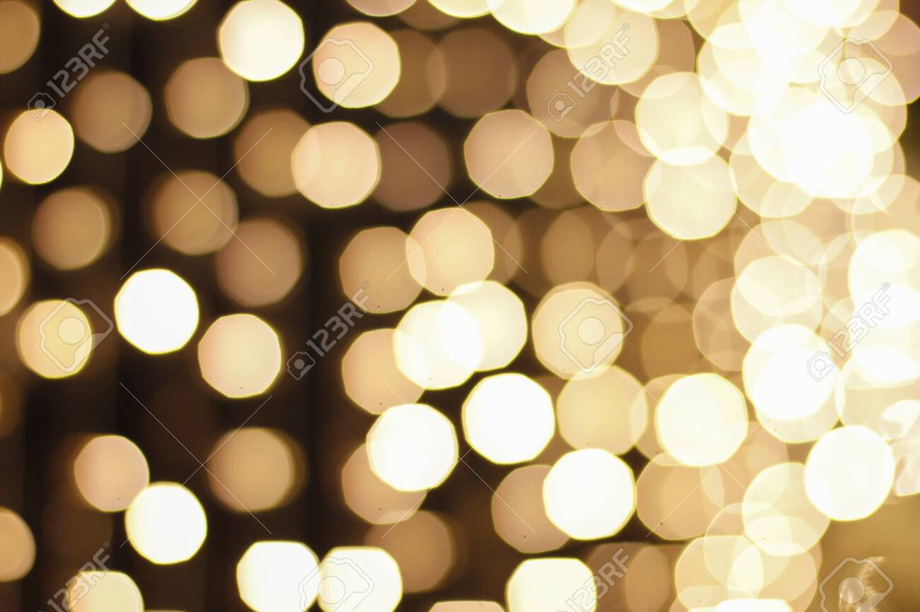 Blurred Lights Background Christmas Balls Abstract
