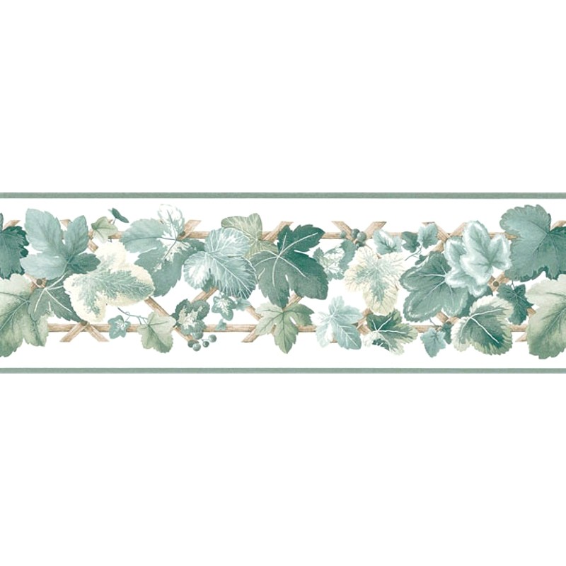 Free download Wallpaper Border Leaf Scroll Ivy on Lattice Border