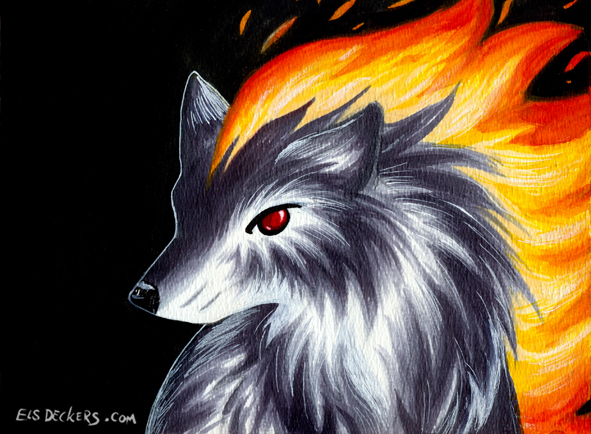Fire Wolf By Footroya