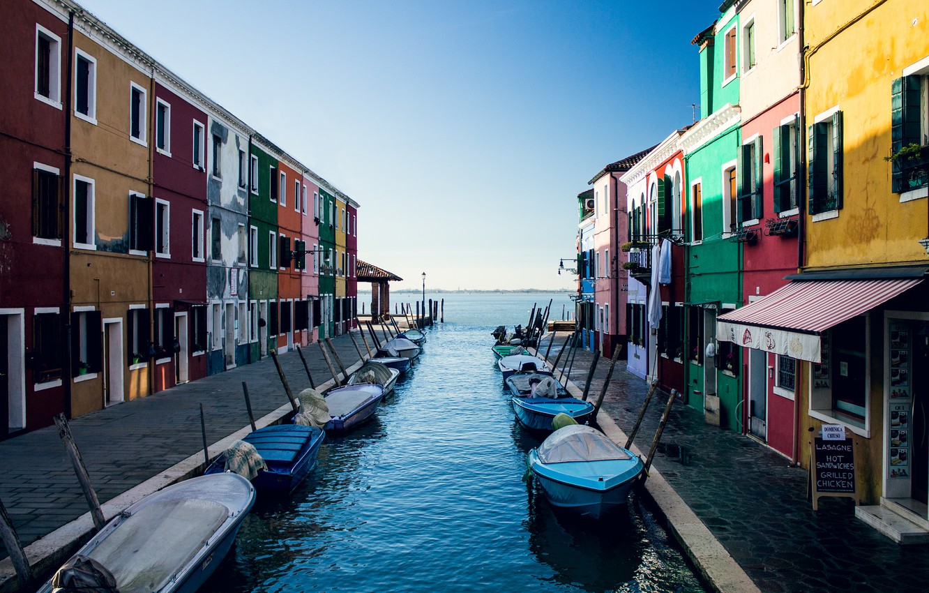 Wallpaper The Sky Home Boats Italy Venice Channel Burano