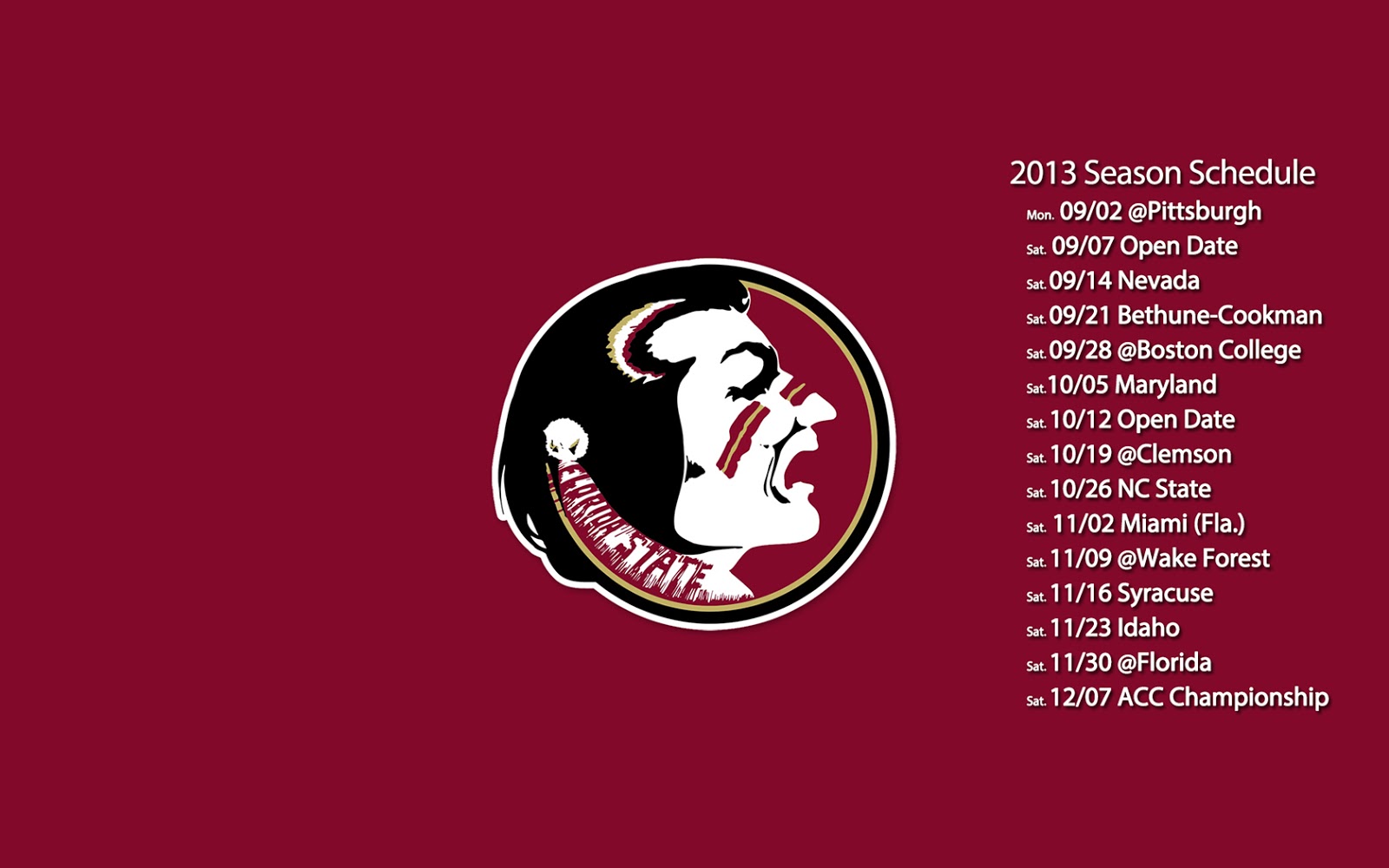 State Seminoles Schedule 2013 Florida State Seminoles Football