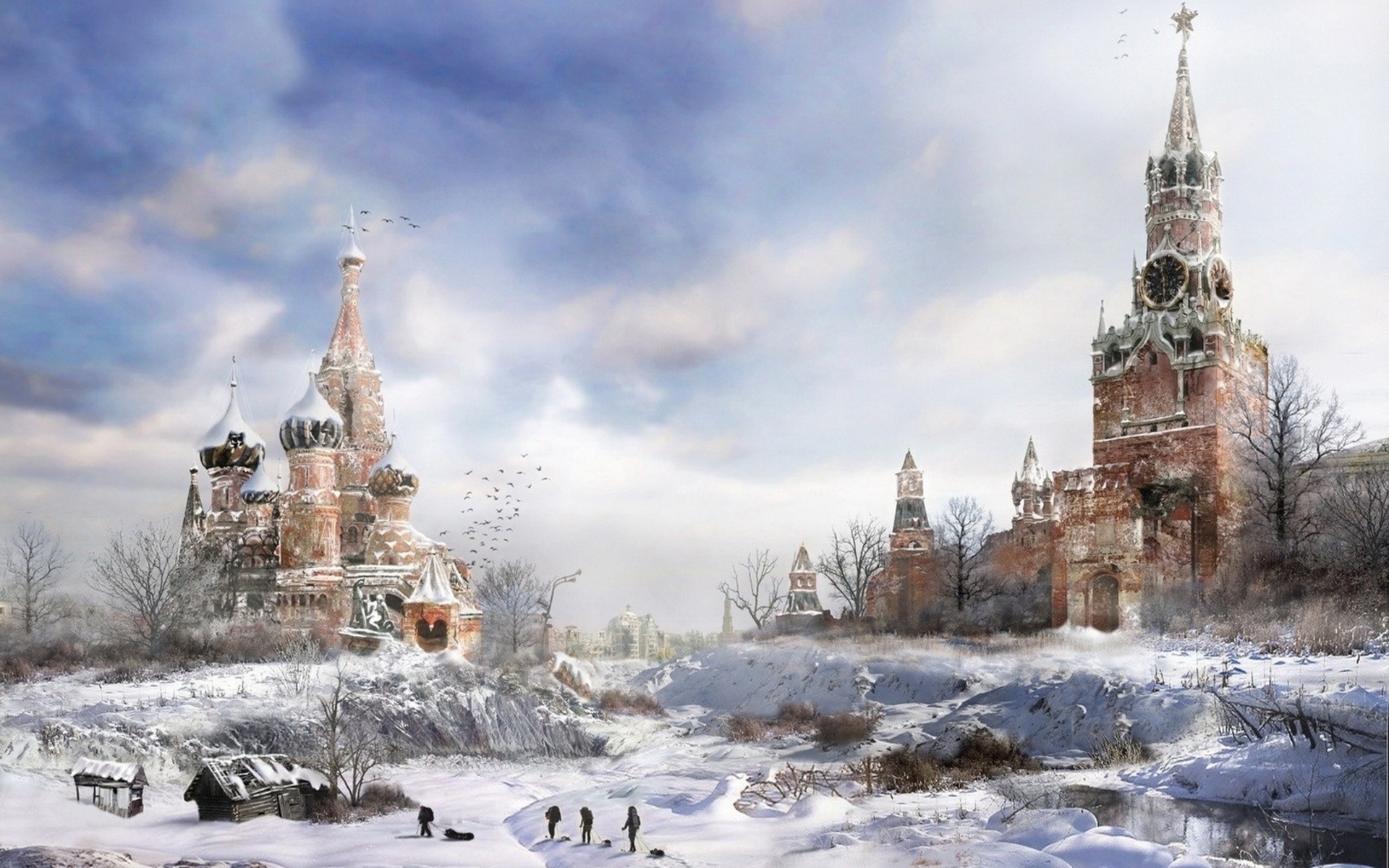 Winter Moscow Wallpaper