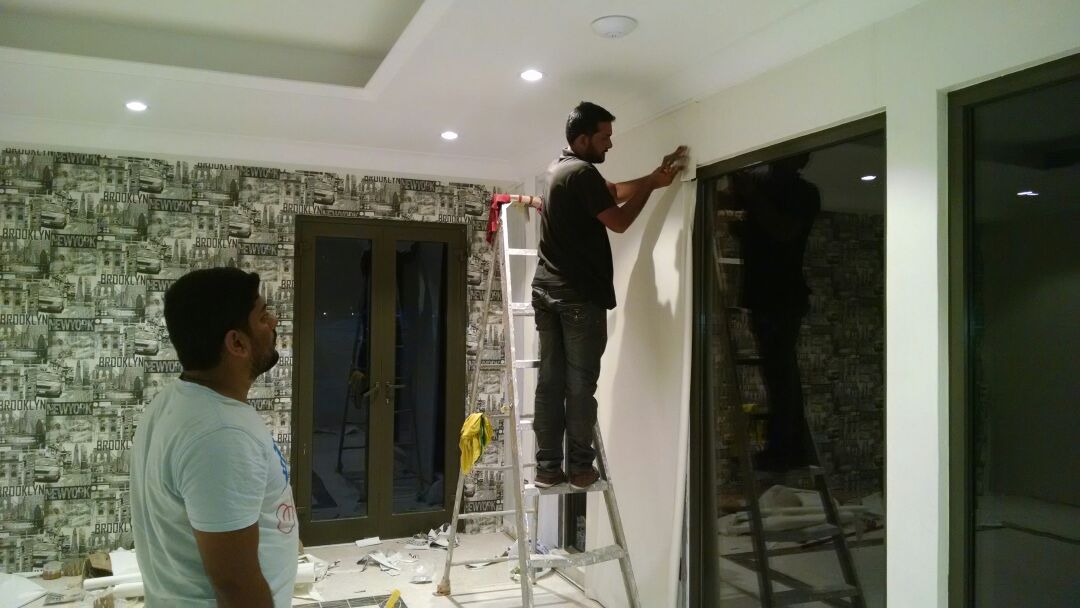 Wallpaper Fixing Door Paints Painting In Dubai Electrical
