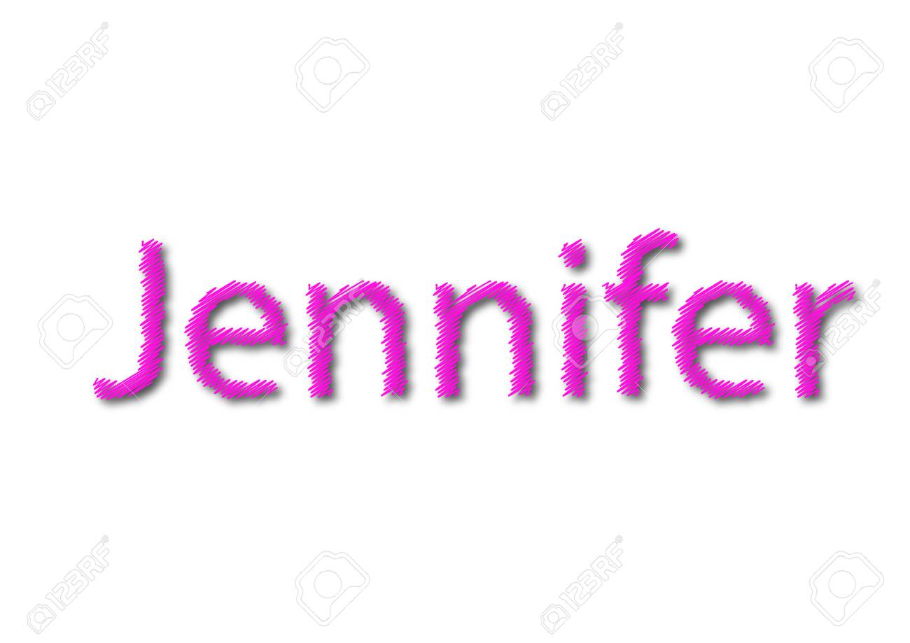 Illustration Name Jennifer Isolated In A White Background