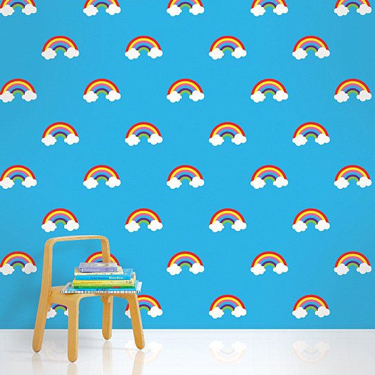 Blue Removable Peel And Stick Wallpaper By Wallcandy Arts On Opensky