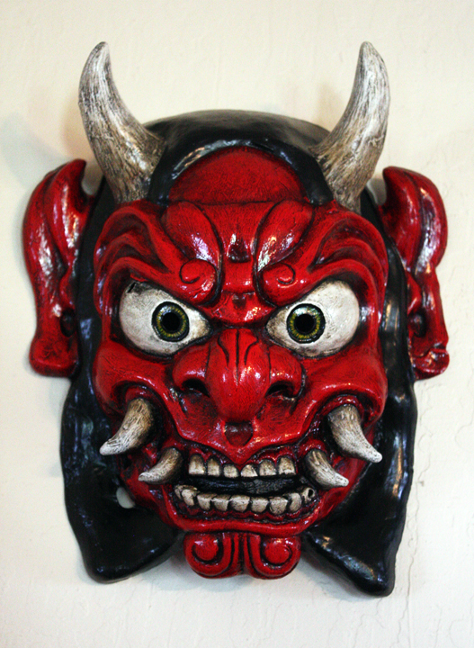 Oni Mask In Red By Faust And Pany