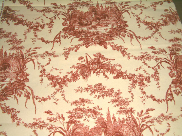 By Theme Toile Fabrics French Country La Petite Ferme Ruby