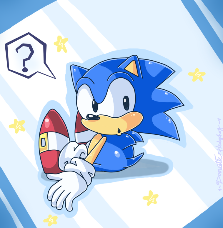 Cute Classic Sonic By Domestic Hedgehog