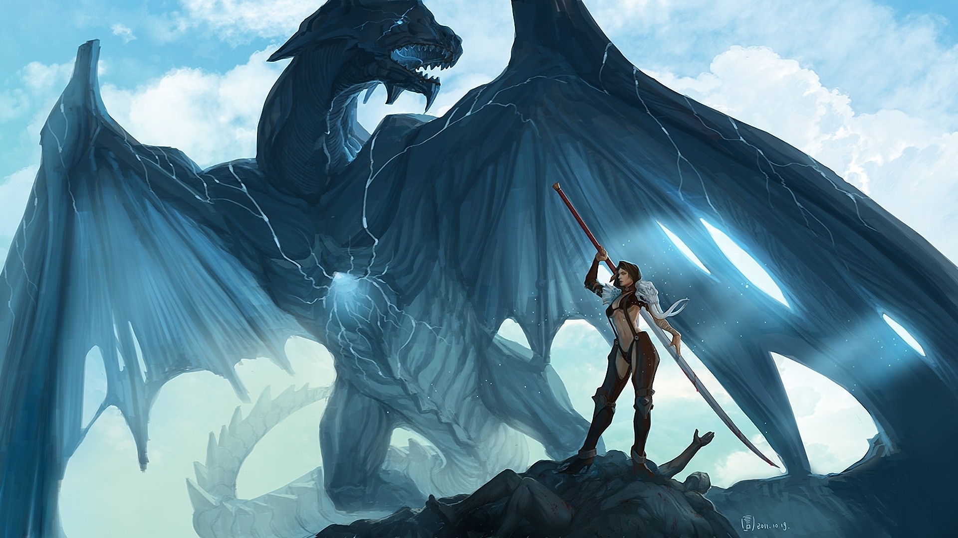 Fantasy Dragon HD Wallpaper Background Image