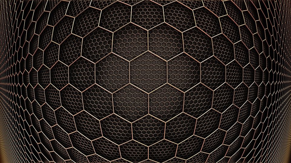 Image On Background Texture Hexagon Grid Mit