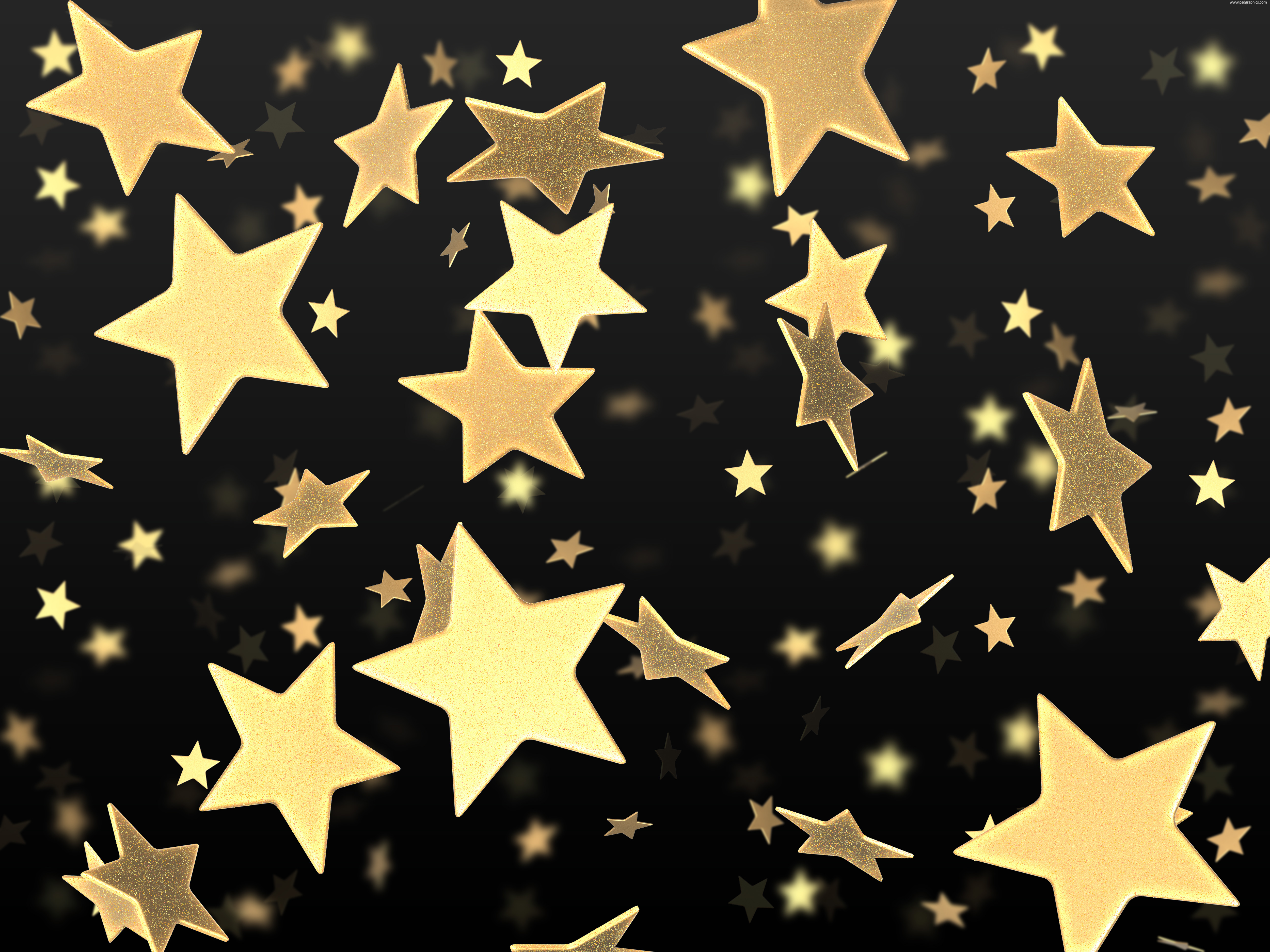 Gold Silver And Bronze Metal Stars Psdgraphics Golden Background