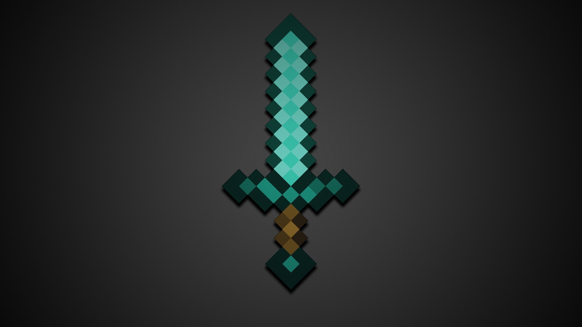 Minecraft Wallpaper Diamond Sword Background Gray