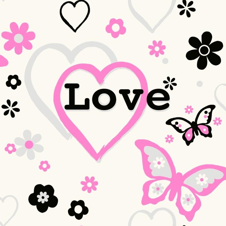 Debona Love White Pink Wallpaper For