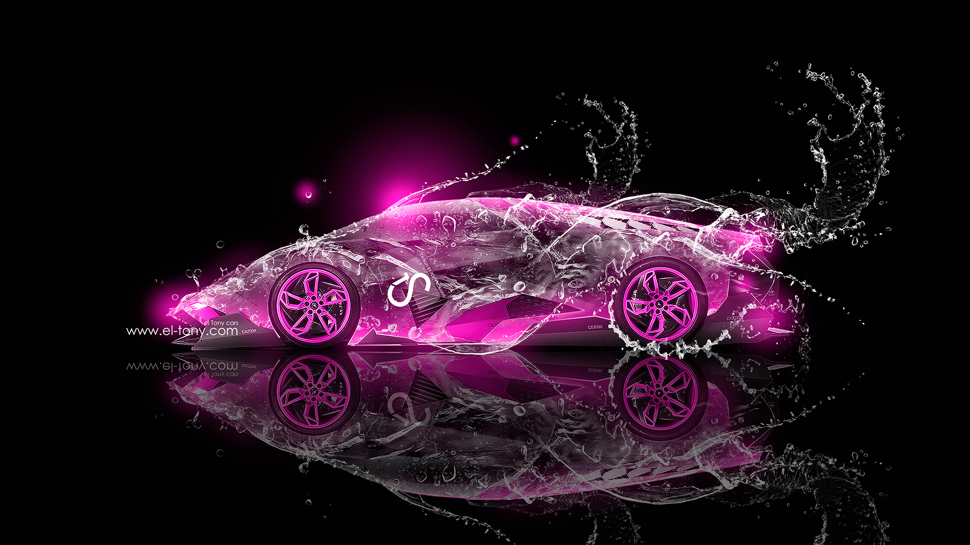 Neon Pink Lamborghini Egoista Water Car