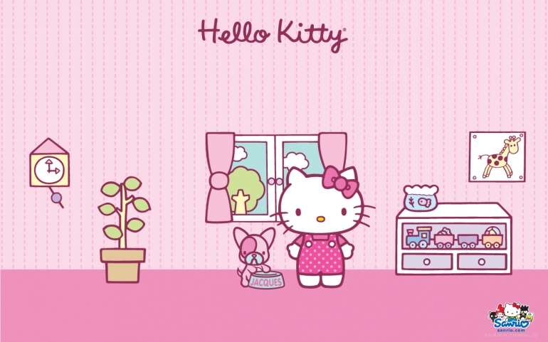 Gambar Wallpaper Kamar Hello Kitty Warna Pink Dp