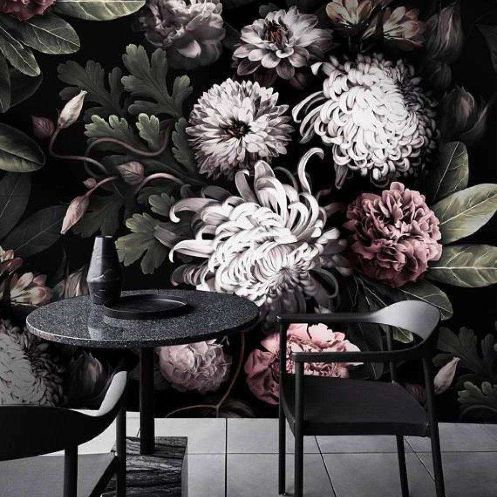 Dark Floral Wallpaper Wallpaper4beginners