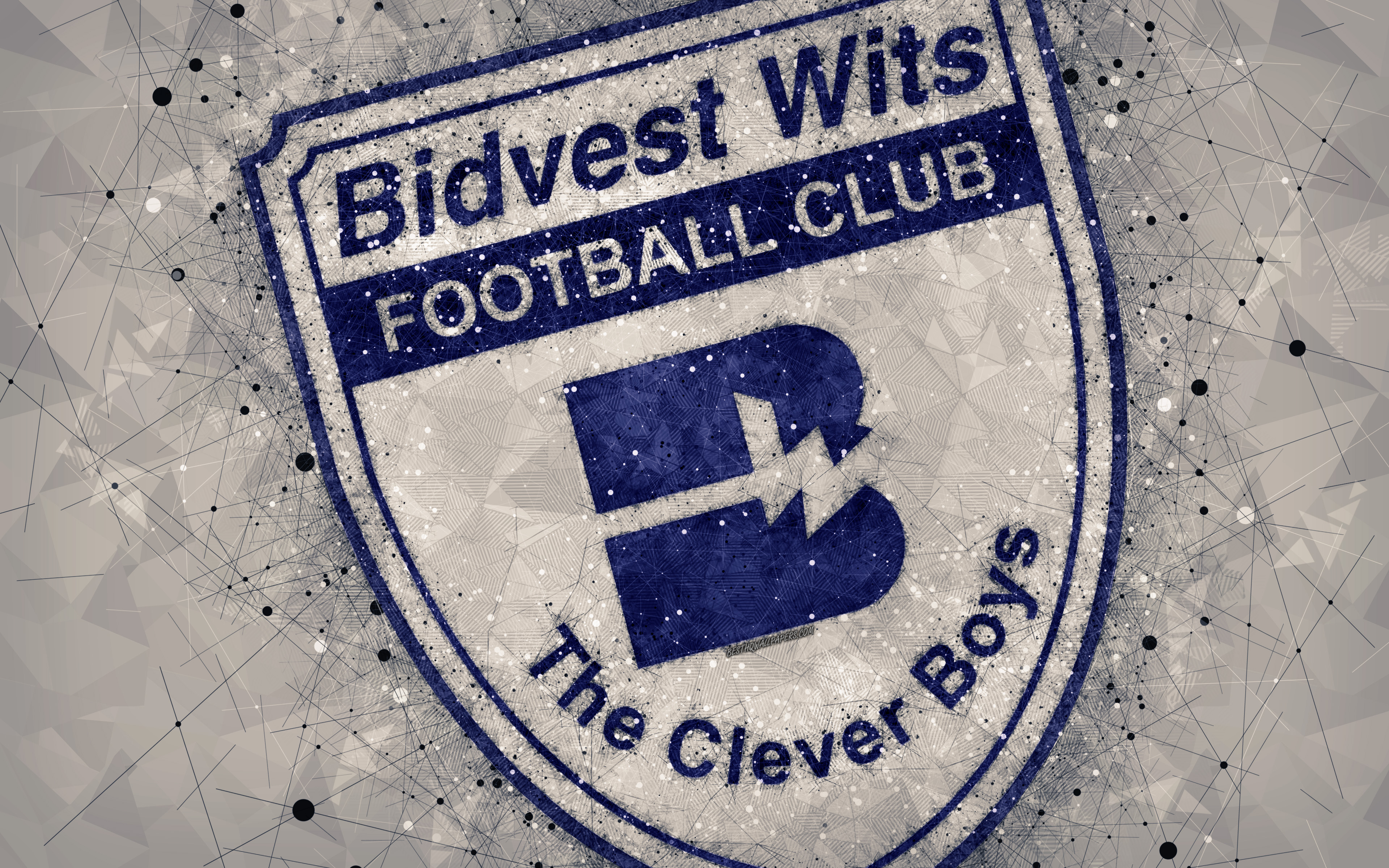 Wallpaper Bidvest Wits Fc 4k Logo Geometric Art