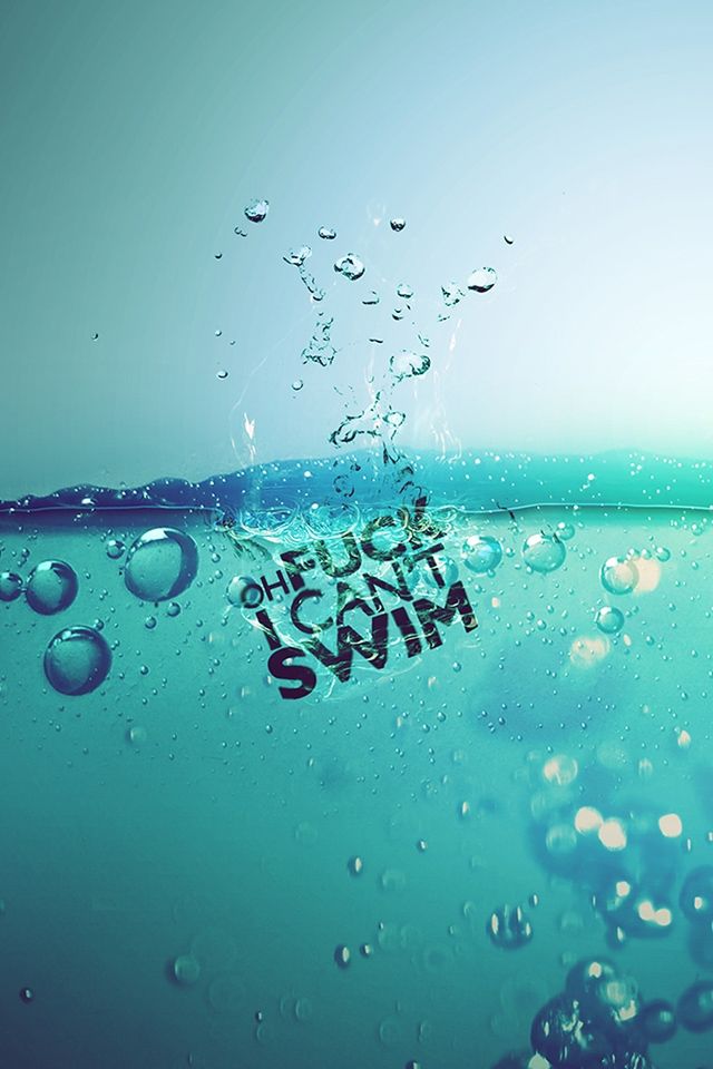 I Cant Swim iPhone 4s Wallpaper