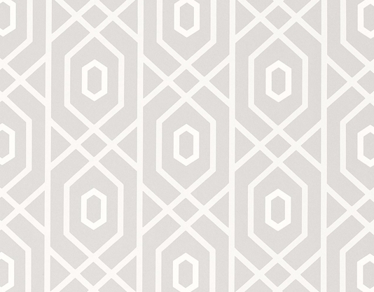 Prescott Wallpaper A geometric wallpaper with a large trellis design