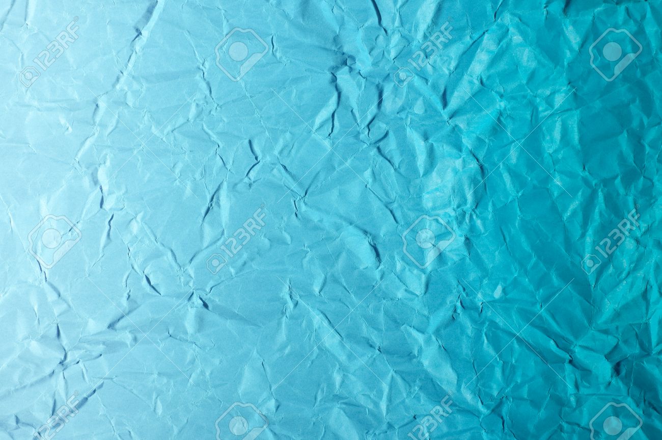 Gradient Blue Color Wrinkled Paper Wallpaper Stock Photo Picture
