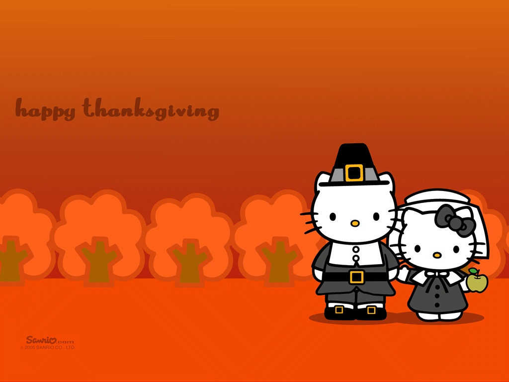Hello Kitty Happy Thanksgiving Day Wallpaper