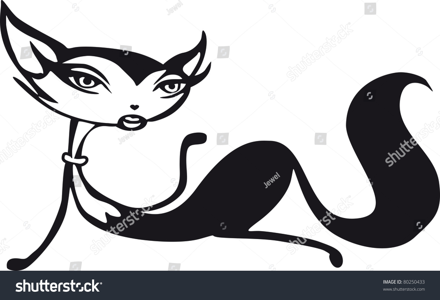 On White Background Lounging Sissy Stock Vector Royalty
