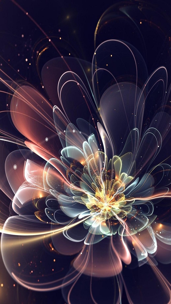3d Abstract Flower Mobile Phone Wallpaper