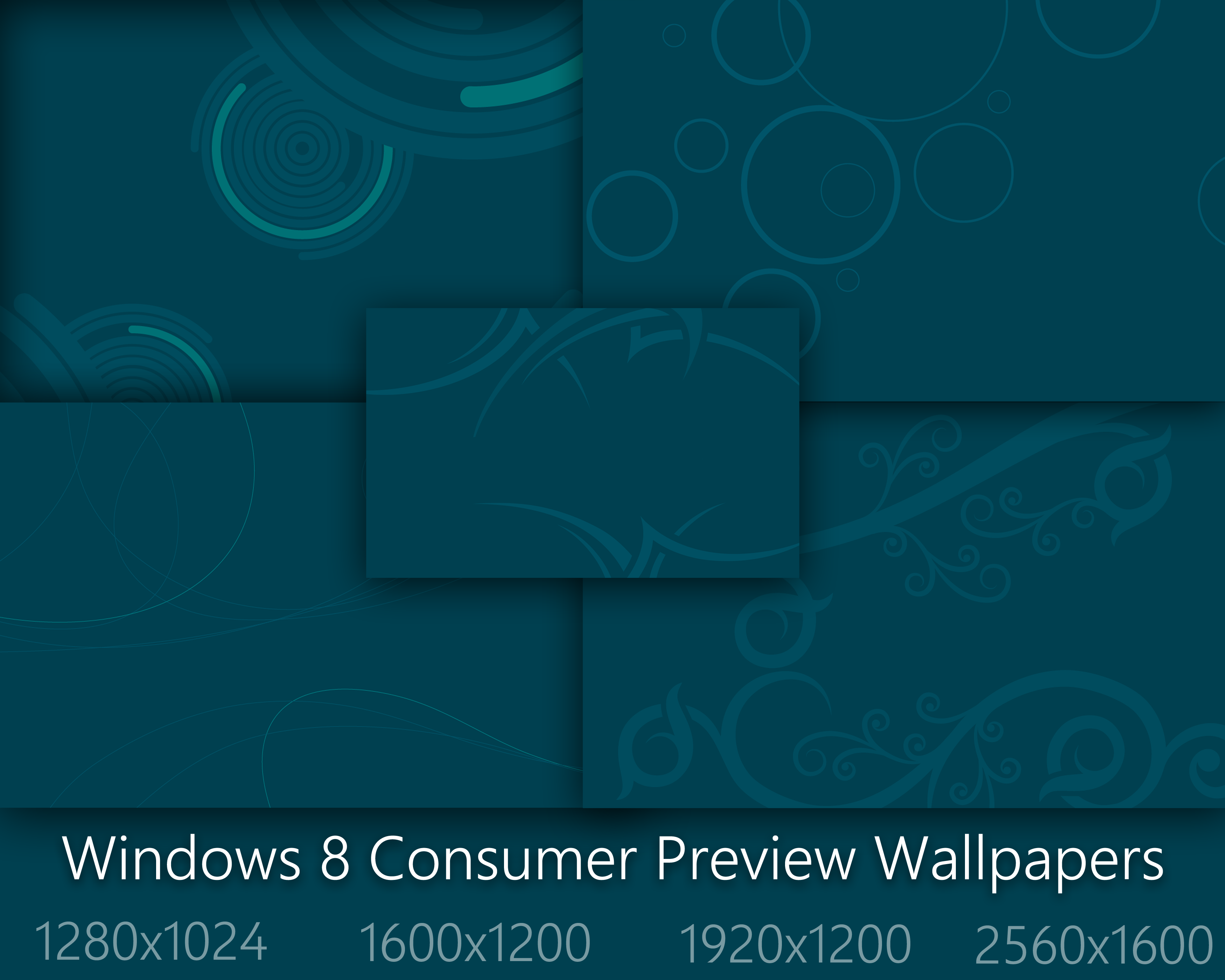 Windows 8 Consumer Preview Start Blue Wallpapers by Brebenel Silviu on 3500x2800