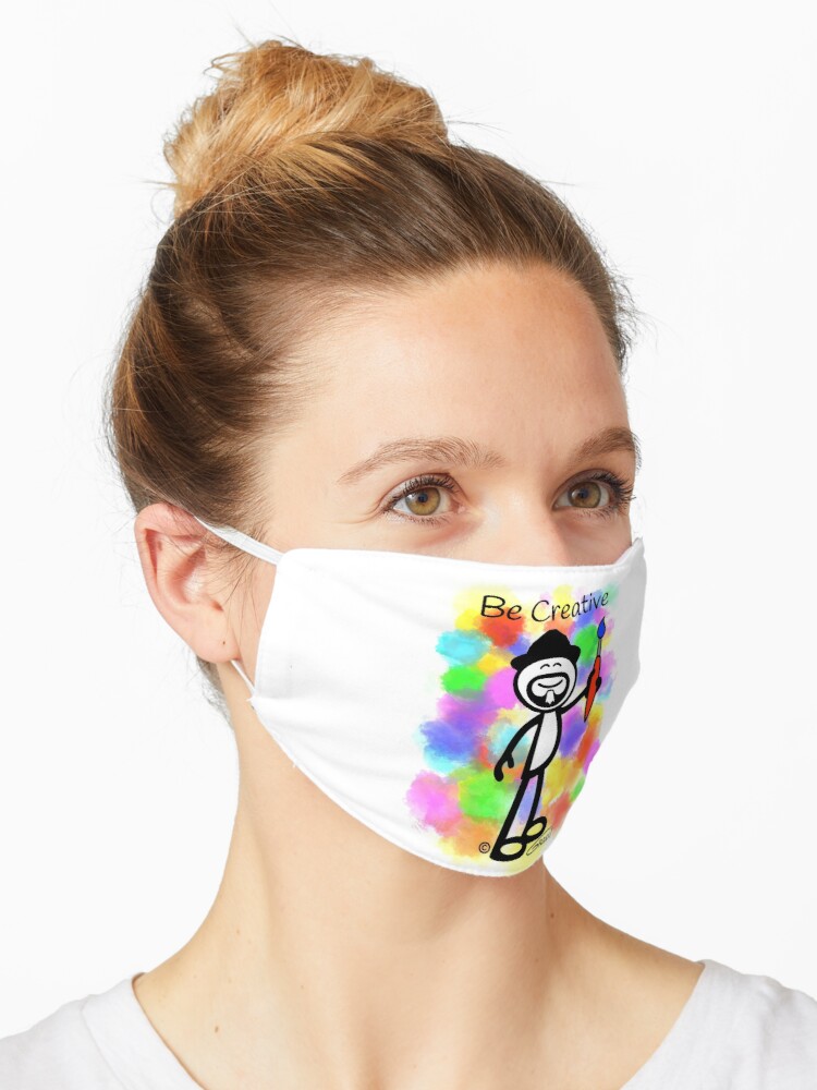 Gg Artist Stick Figure Be Creative Paint Splotch Background