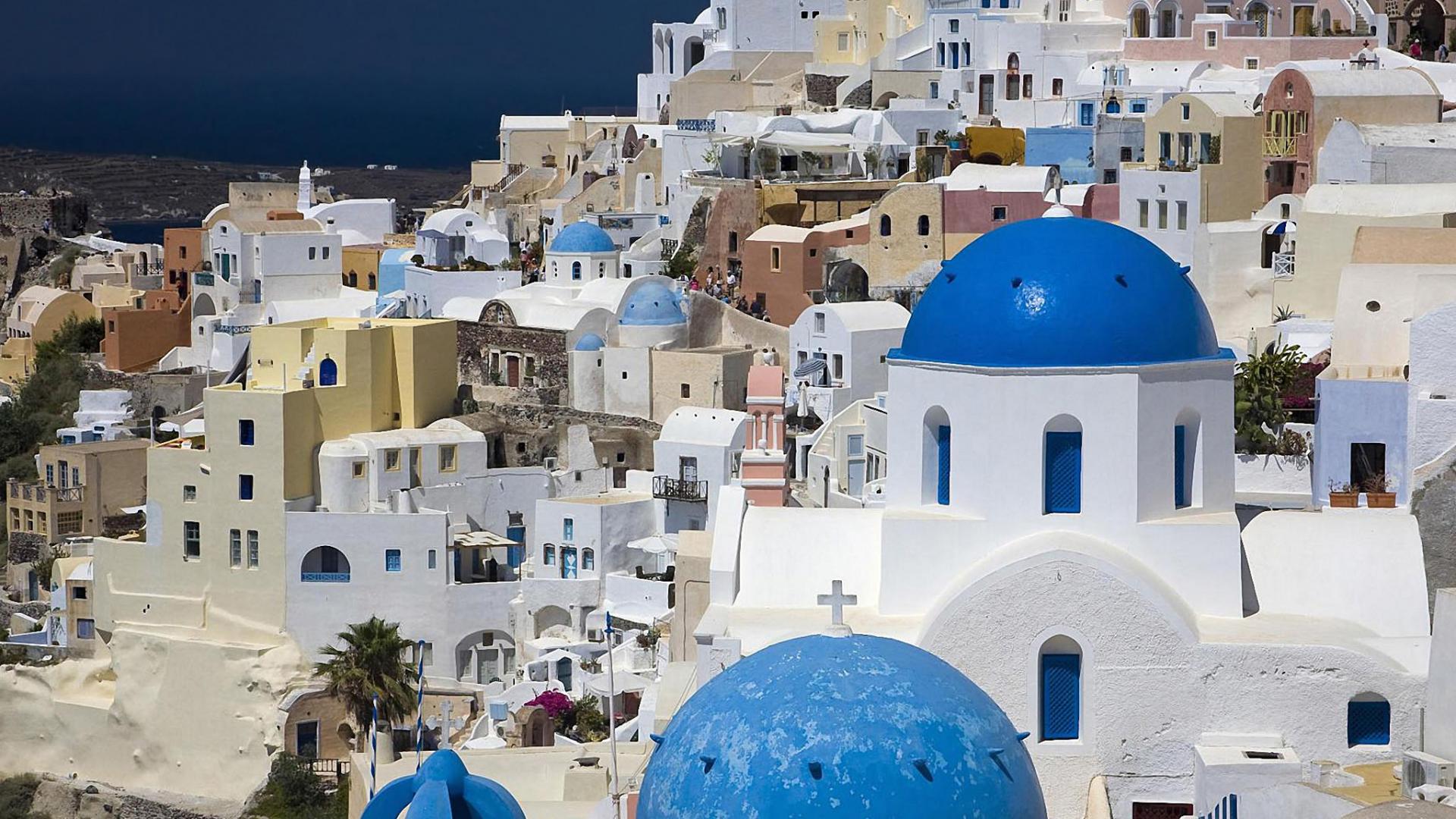 Wallpaper Santorini Greece X HDtv 1080p Desktop