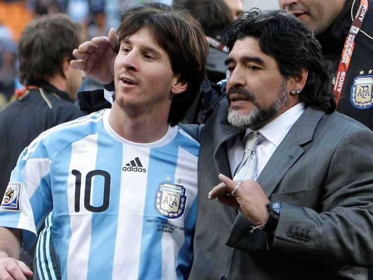 Diego Maradona Lionel Messi Once Played Alongside The Legend As
