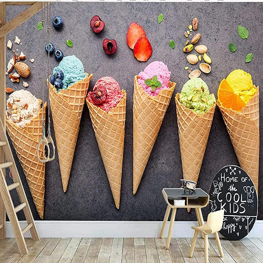 Amazon Summer Dessert Ice Cream Wall Mural 3d Pattern Peel