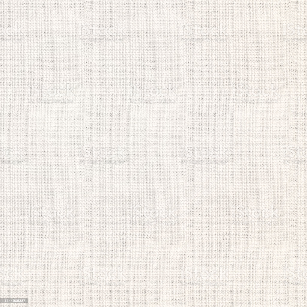 Cream Seamless Linen Fabric Background Stock Photo
