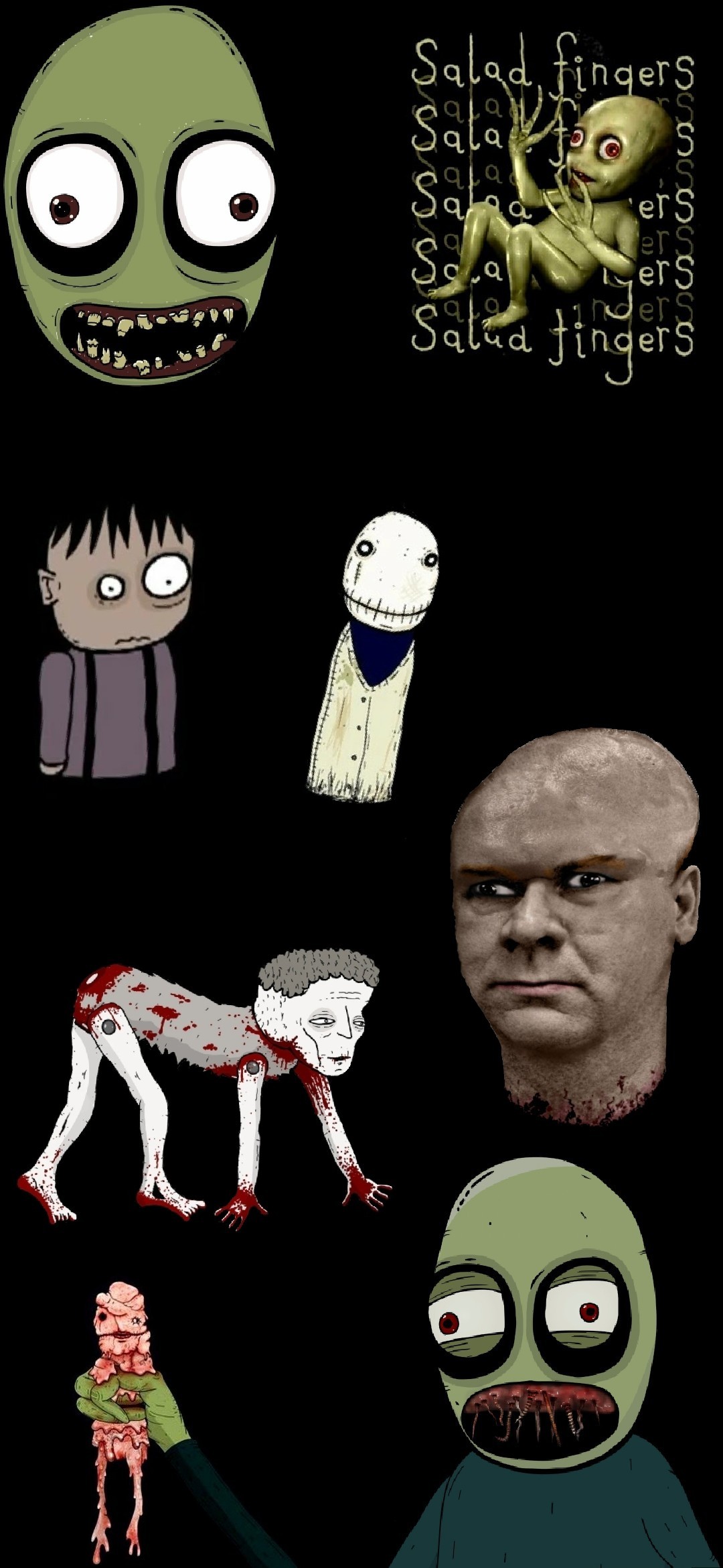 Custom Wallpaper Made Mostly From Salad Fingers Characters R