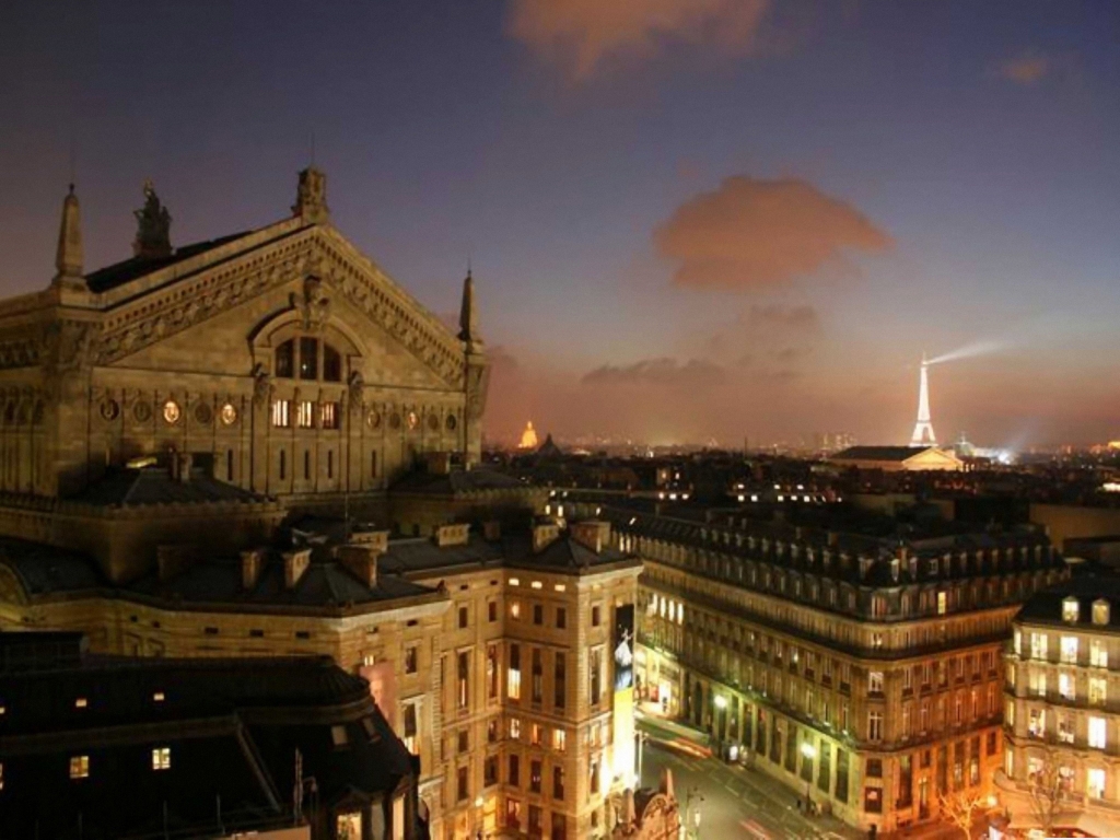 Paris In Night Widescreen HD Wallpaper