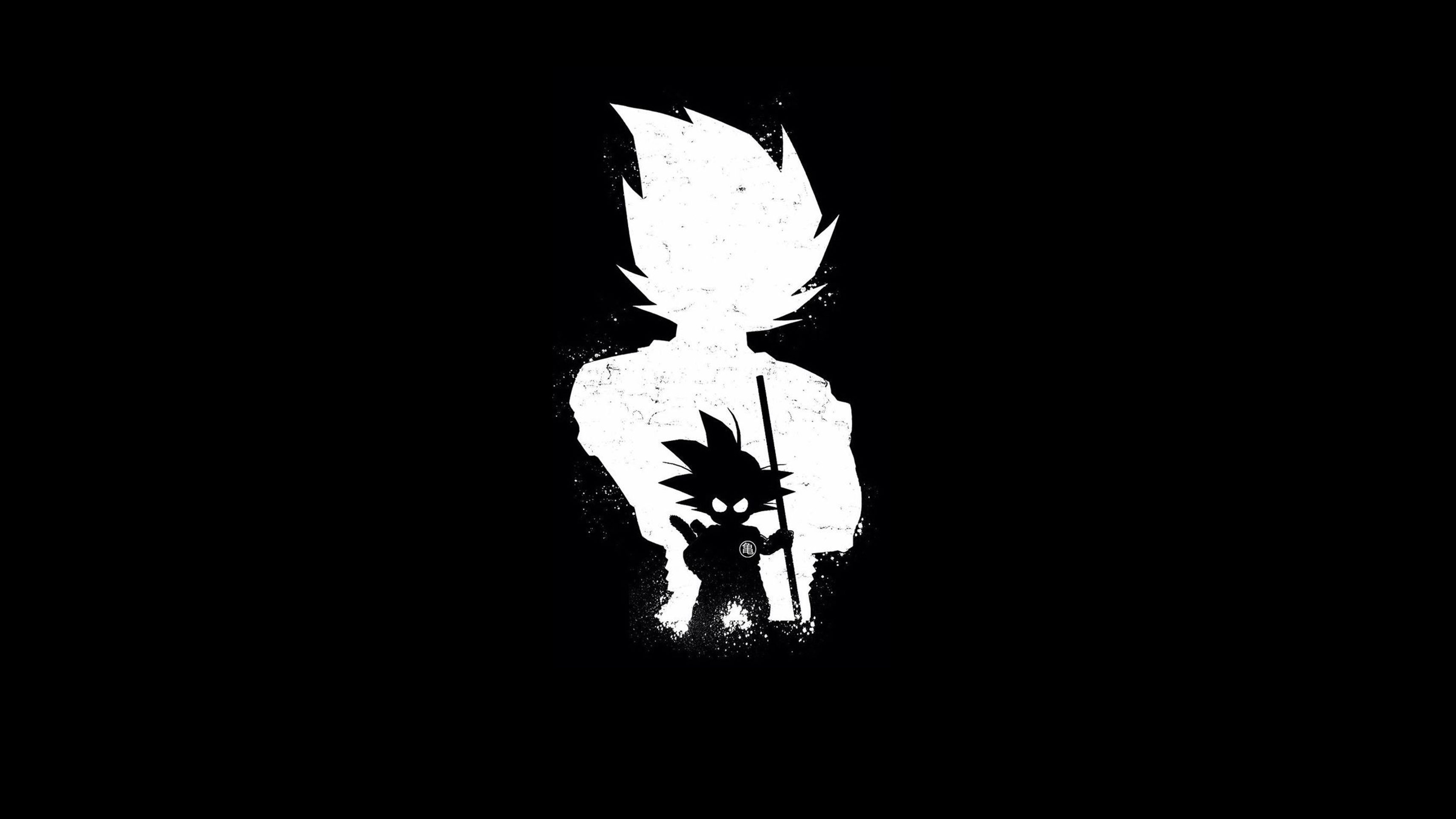 Goku Anime Dark Black 4k Wallpaper HD