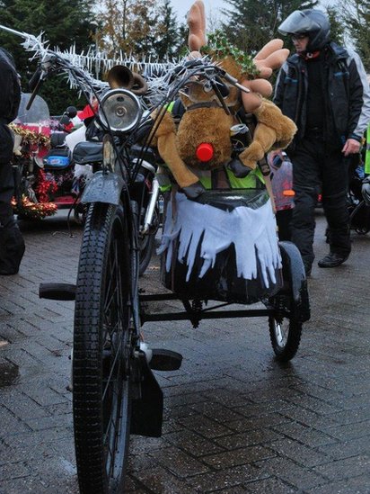 Christian Biker Christmas Dressed As A Reindeer At