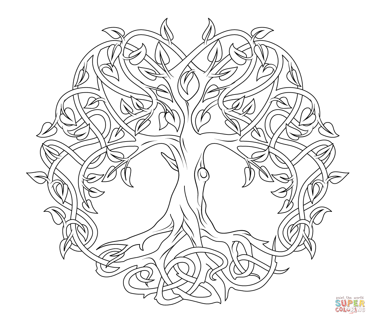 Celtic Tree Of Life Outline Click The
