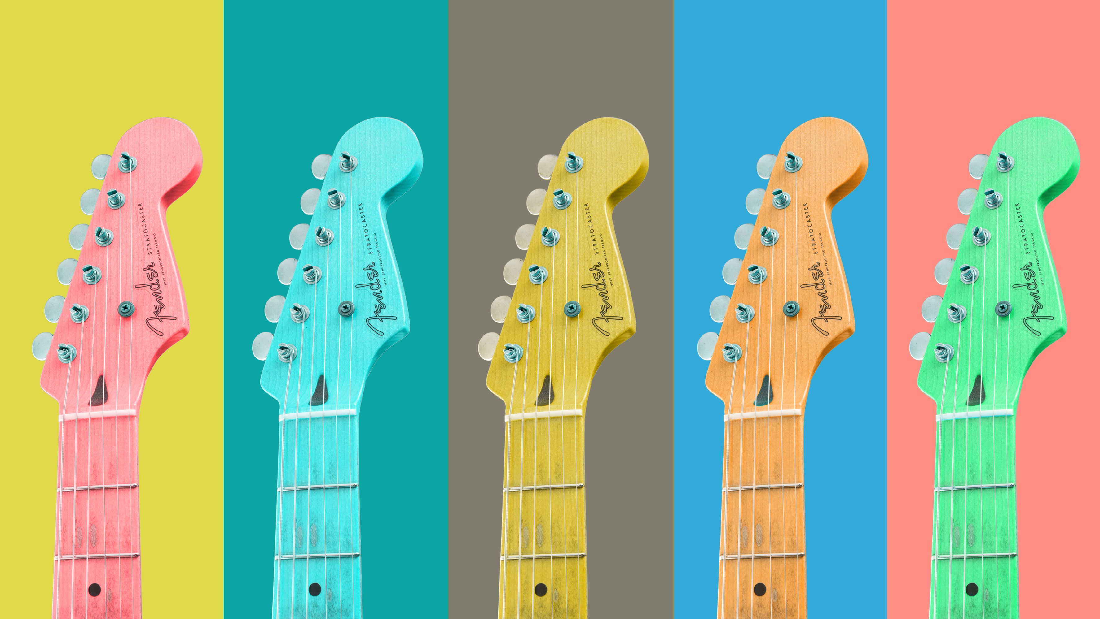 Artistic Fender Guitar Wallpaper HD Background Image