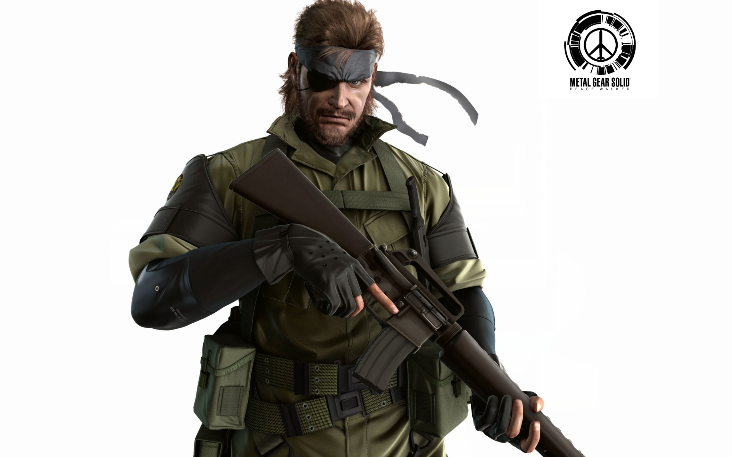Metal Gear Solid Big Boss Peace Walker Naked Snake White Background