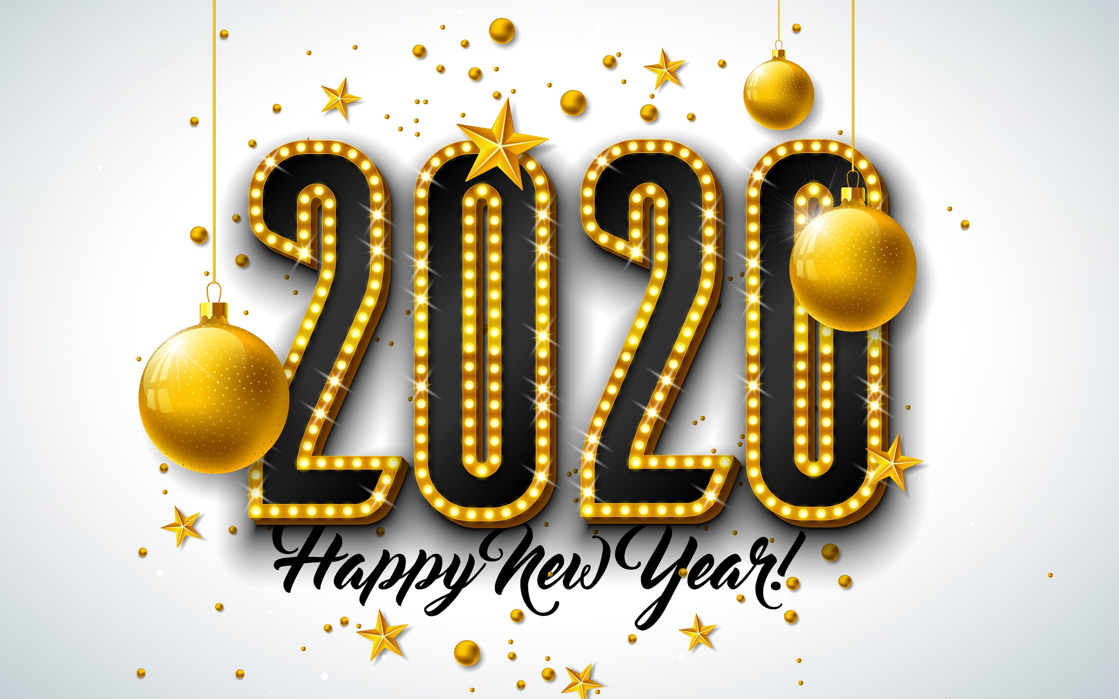 New Year 2020 4k Ultra HD Wallpaper Background Image 3840x2400