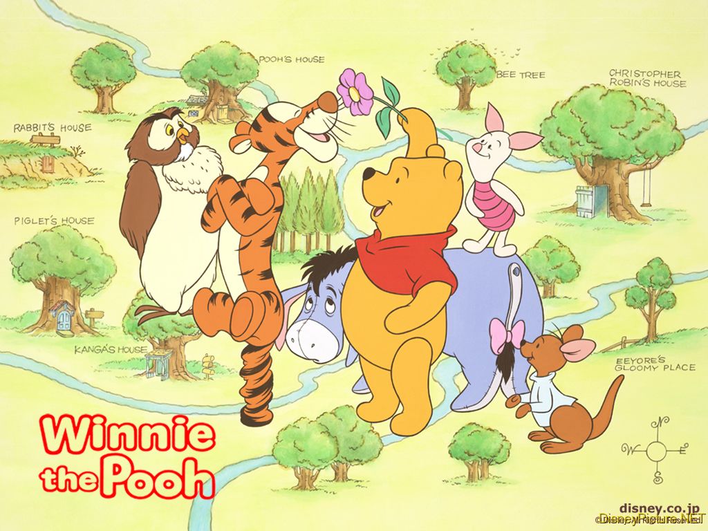 Winnie The Pooh Desktop Postcard Wallpaper