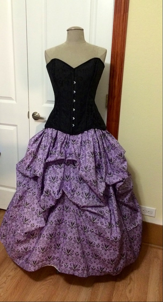 Haunted Mansion Steampunk Victorian Bella Bustle Pick Up Skirt Custom
