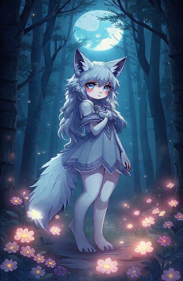 Anime Wolf Girl Wallpaper