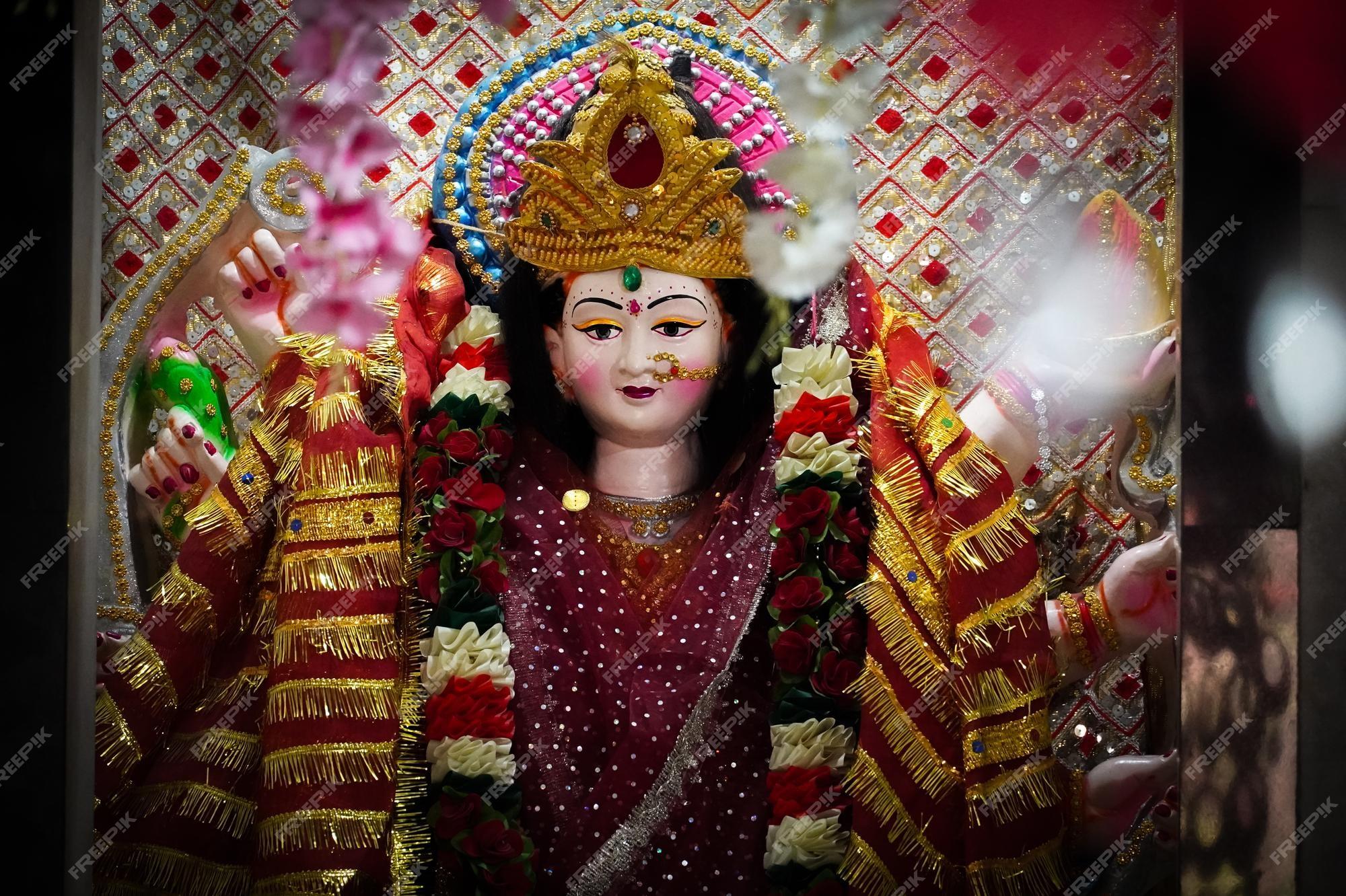 Premium Photo Beautiful Durga Devi Image In Hindu Temple