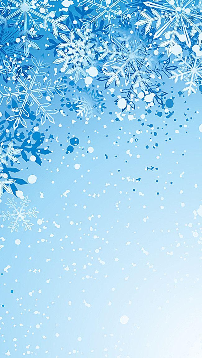 Blue Snowflake Winter Background Image