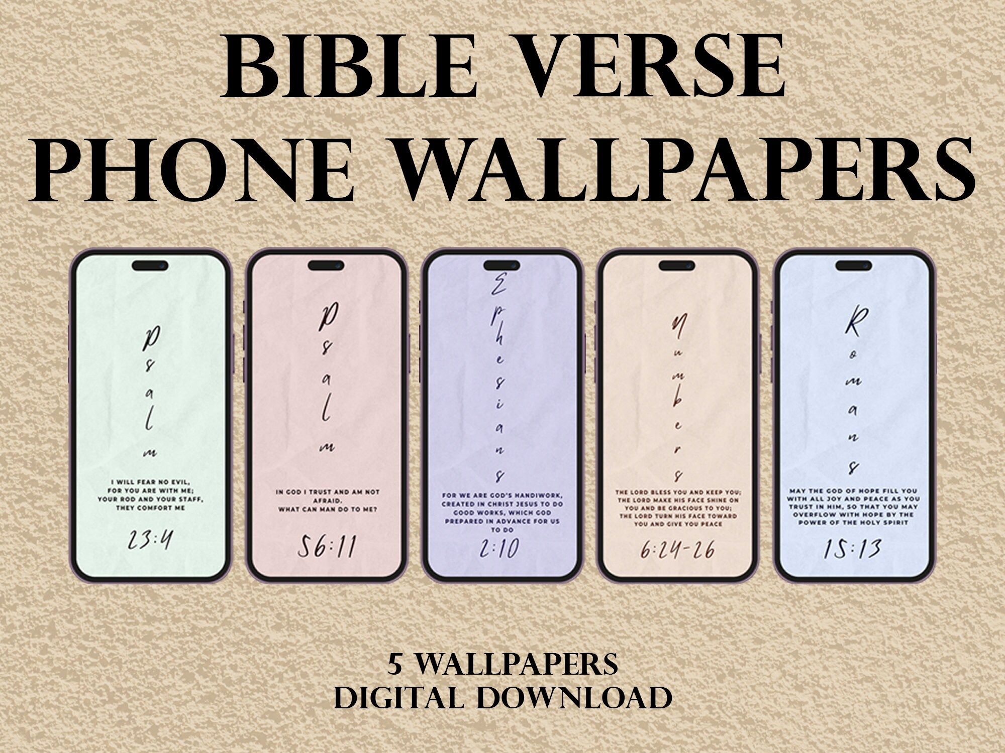 Bible Verse Phone Wallpaper Scripture Lock Screen Neutral