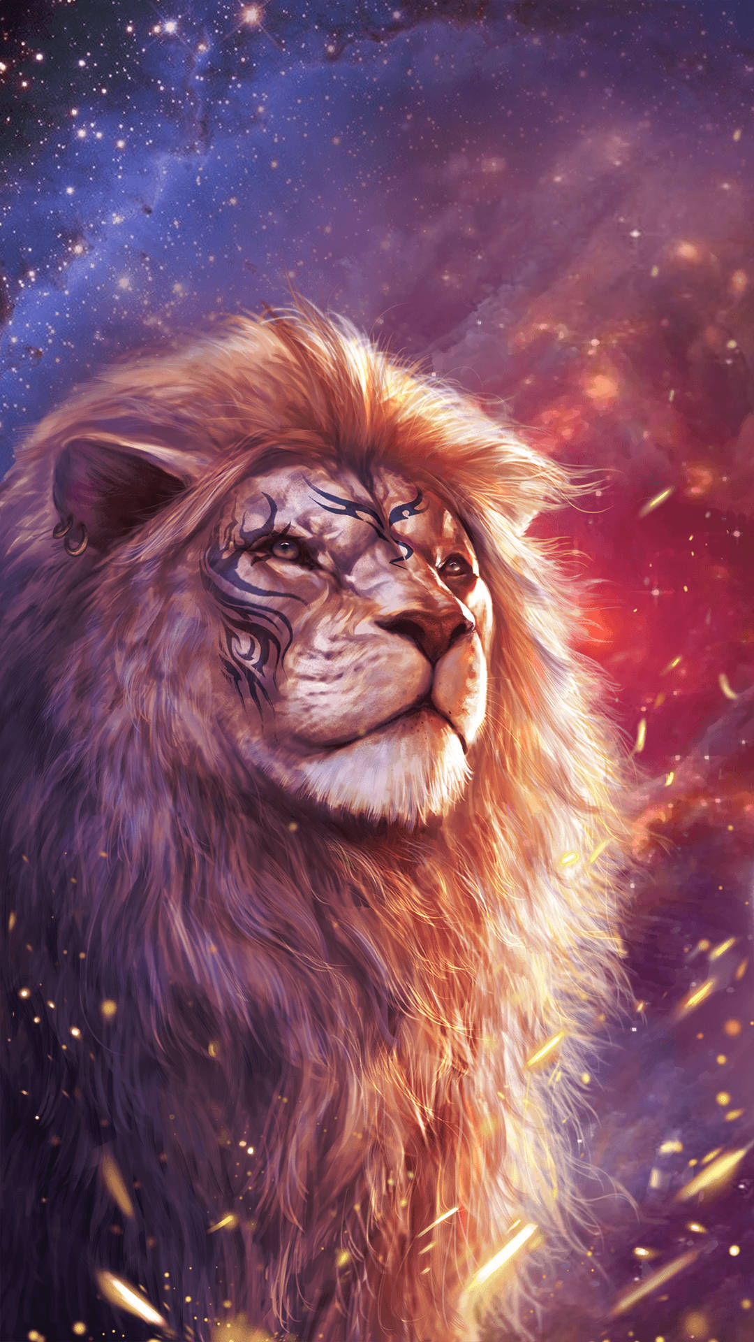 Galaxy Lion Wallpaper