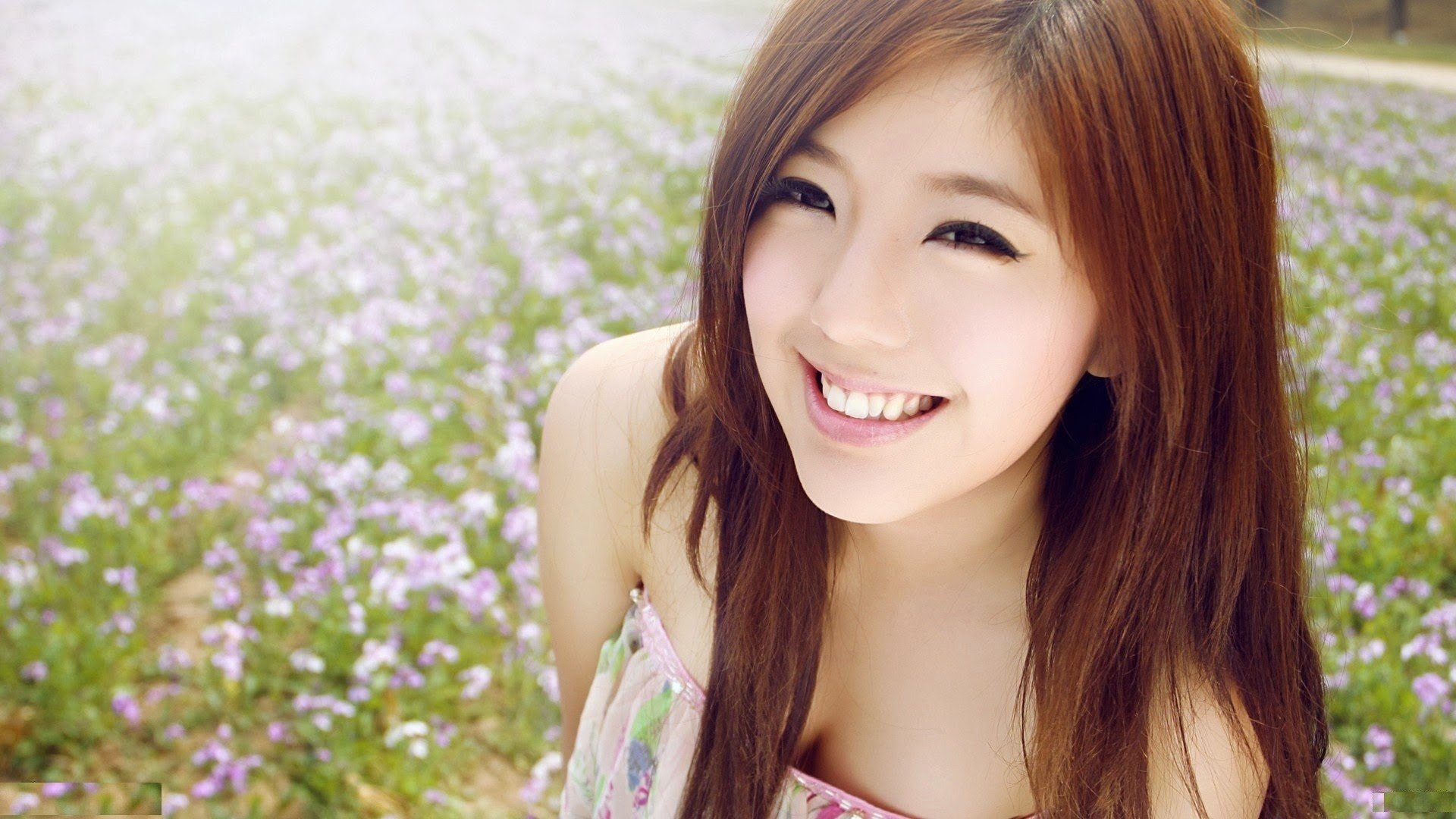 Beautiful asian girl cute smile eyes hd wallpaper 1920x1080