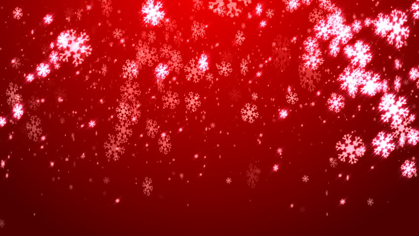 Christmas Sparkles Red Background Stock Footage Video